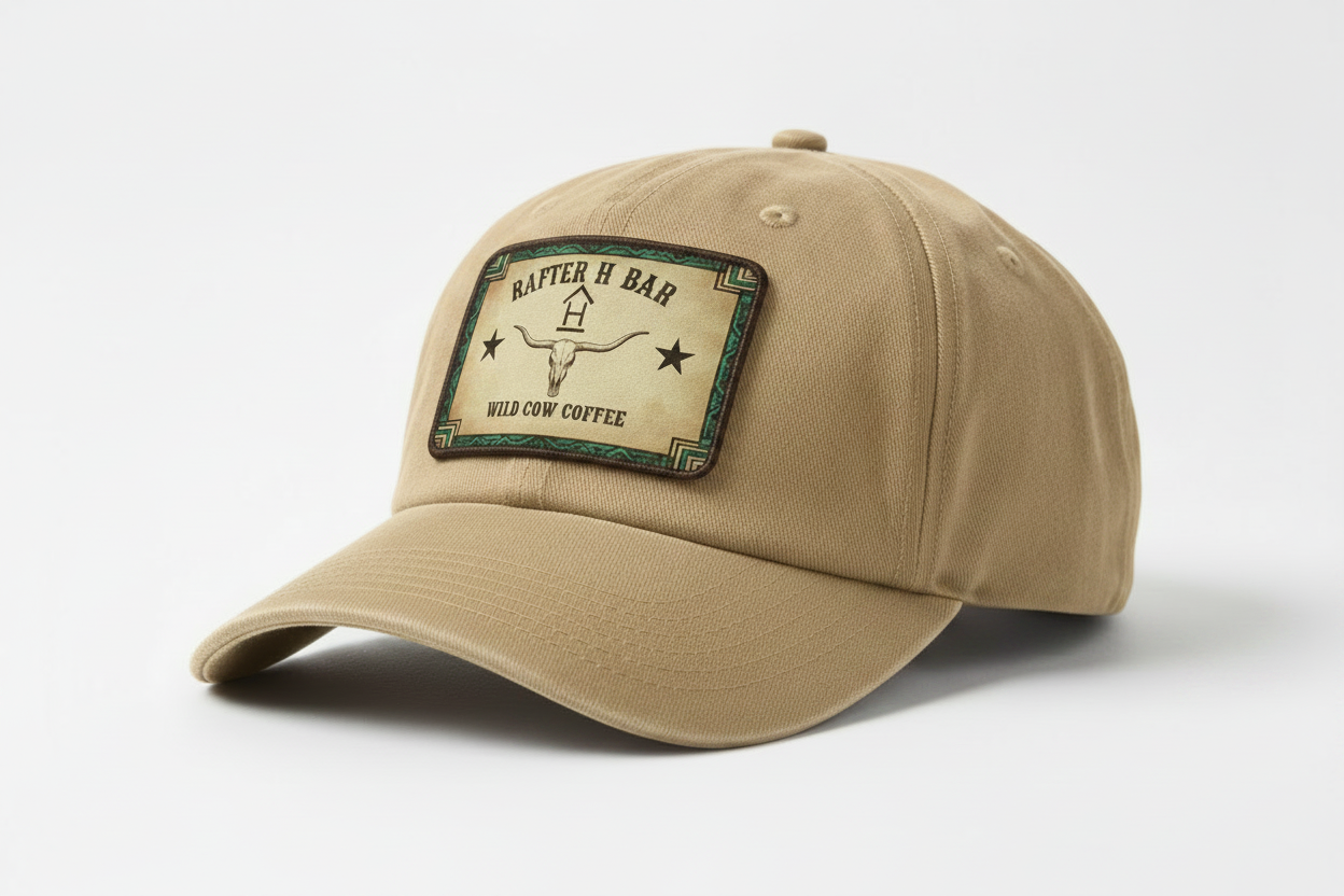 Wild Cow Coffee - Tan Dad Hat Mockup